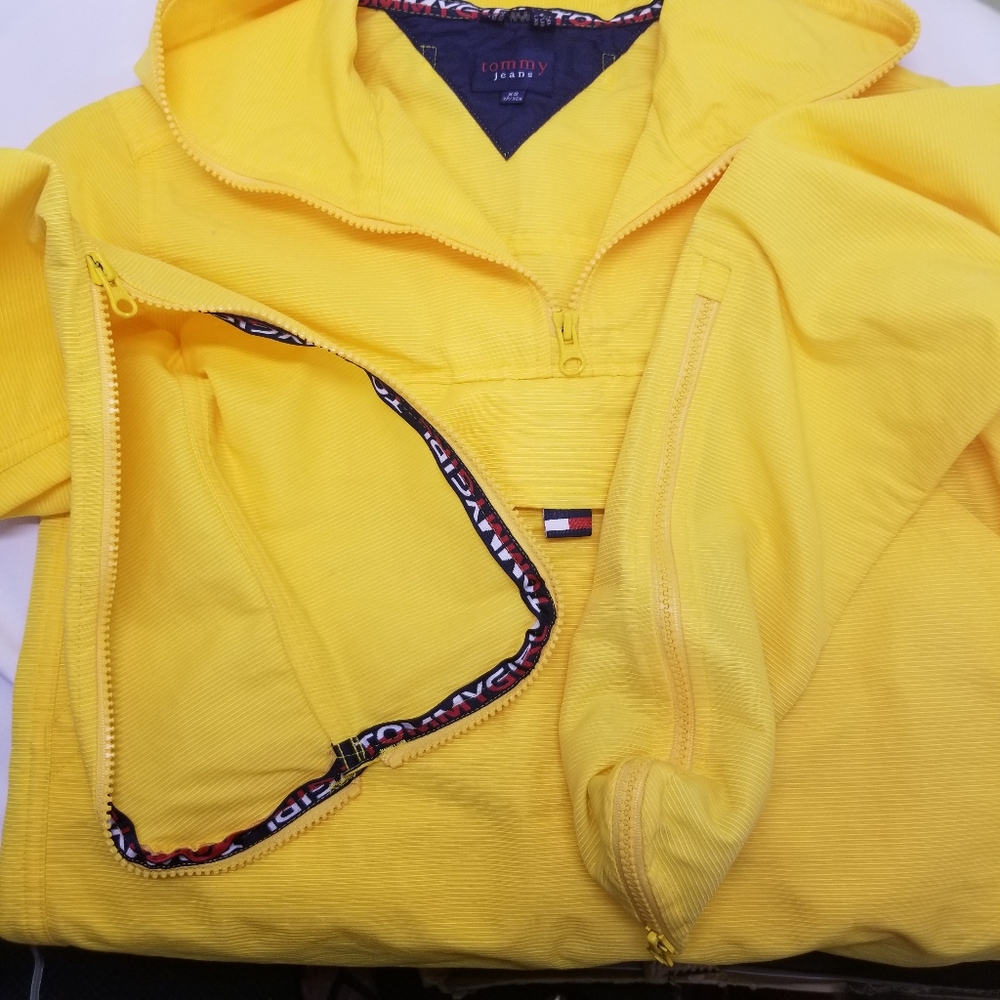 Tommy Hilfiger Womans Size XS Rain Jacket Waterproof Yellow - Picture 12 of 14